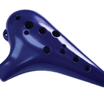 12-Hole Plastic Tenor Ocarina (C Major)—Deep Blue