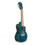 Lanikai A/E Concert—Quilted Maple Blue