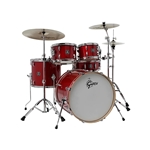 GE4E825ZCAS Gretsch Energy 5-Piece Kit with Full Hardware Package & Zildjian Cymbals—Candy Apple Sparkle