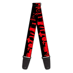 Buckle-Down GSW30737 Guitar Strap - Graveyard Black/Red