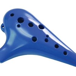 12-Hole Plastic Tenor Ocarina (C Major)—Cool Blue