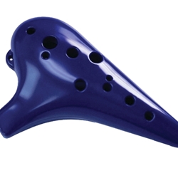 12-Hole Plastic Tenor Ocarina (C Major)—Deep Blue