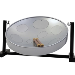 Jumbie Jam Steel Drum Kit (w/ Table Top Stand) - Silver Pan (G)