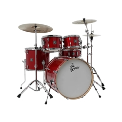 GE4E825ZCAS Gretsch Energy 5-Piece Kit with Full Hardware Package & Zildjian Cymbals—Candy Apple Sparkle