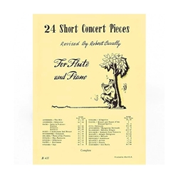 Cavally, 24 Short Concert Pieces, Flute & Piano