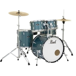 Pearl Road Show 5pc Kit (Blue Glitter) w/ Hardware & Cymbals