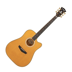 D'Angelico DAED500VNATGP2 Excel Bowery Dreadnought CE - Vintage Natural (w/Gigbag)